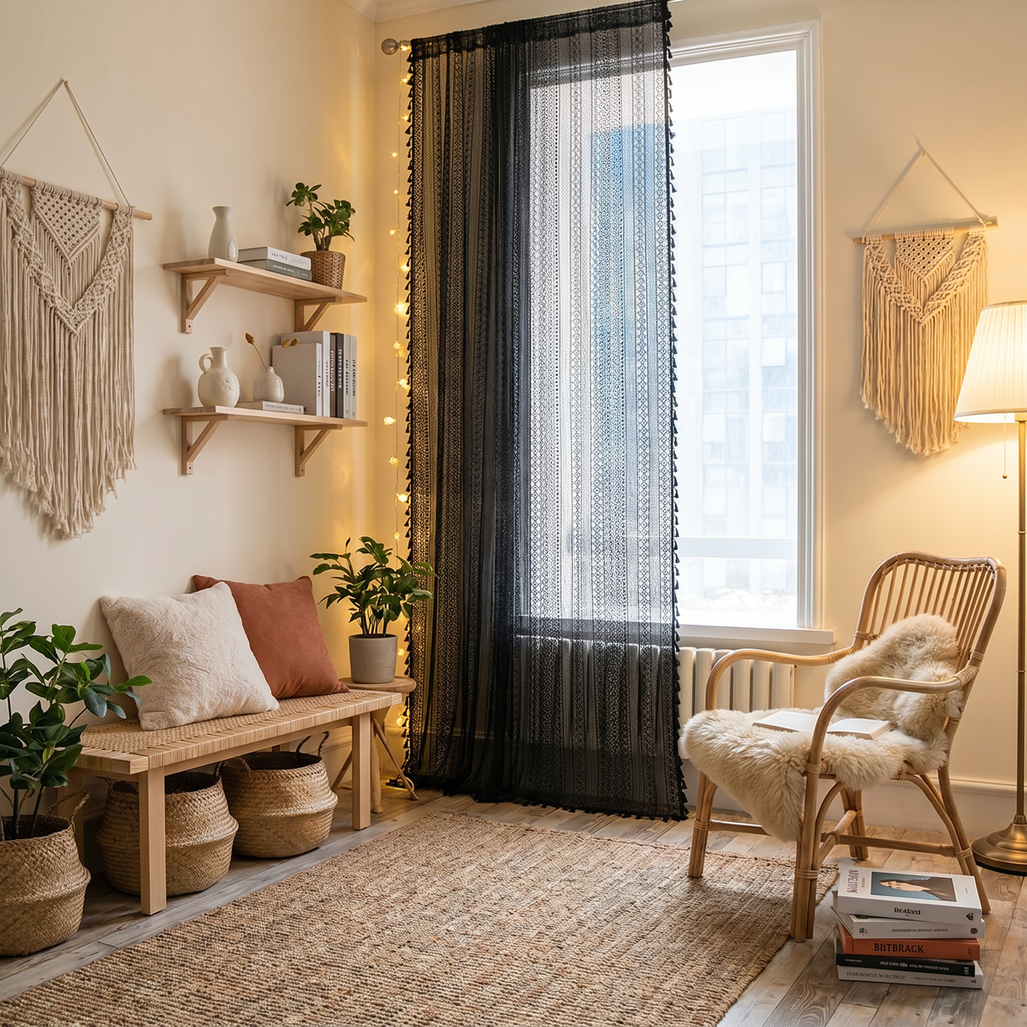 Boho Crochet Lace Curtain — view 5