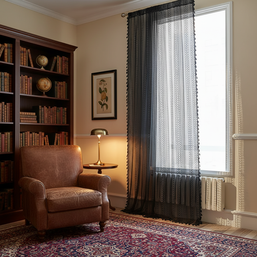 Boho Crochet Lace Curtain — view 7