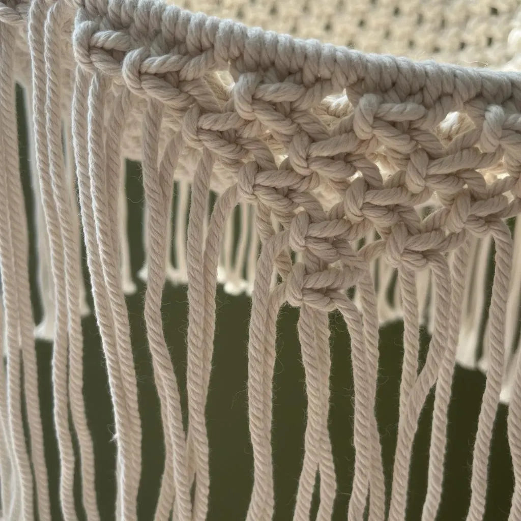 Macrame Cat Bed Hanging Hammock, Boho Cat Nest Cotton Basket, Fringe Pet Swing Gift