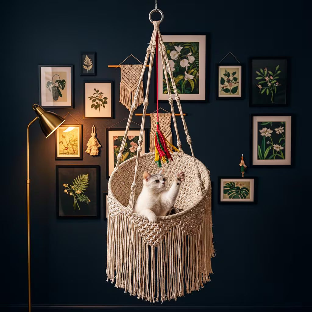 Macrame Cat Hammocks