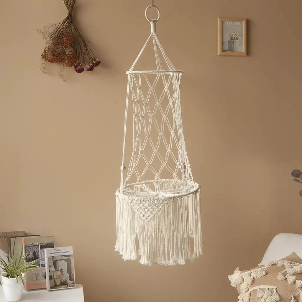 Macrame Cat Hammock – Handmade Fringe Hanging Bed, Boho Pet Decor, Cat Lover Gift