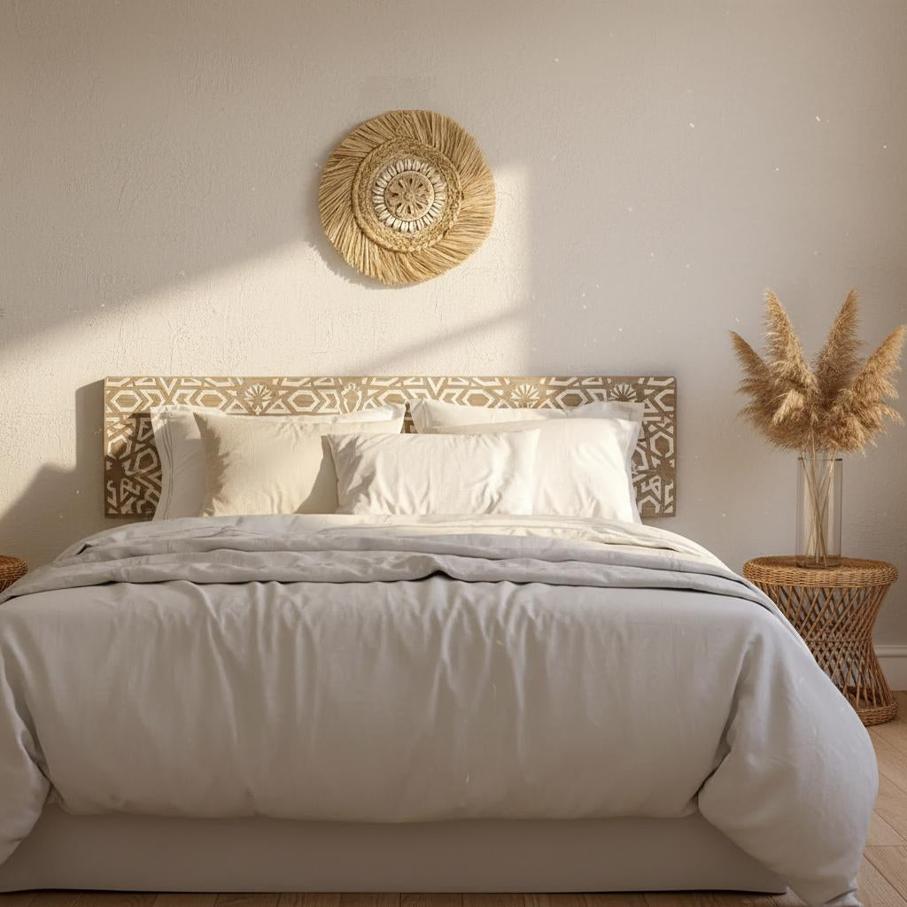 Handmade Raffia Hanging with Cowrie Shells | Boho round Straw Art | Beach House Gift