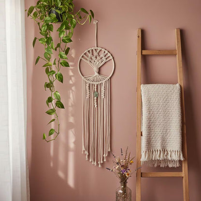 Macrame Tree of Life Dream Catcher | Wall Hanging Tapestry | Boho Home Decor Gift