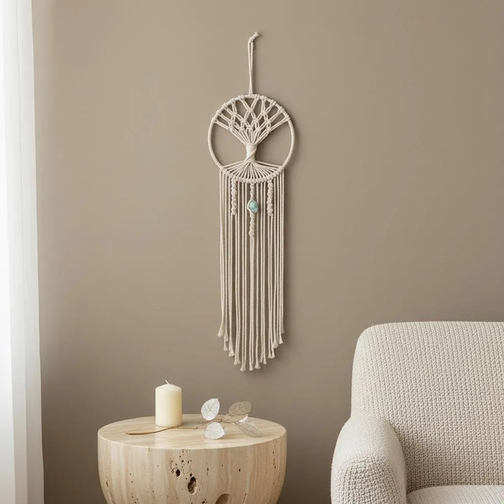 Macrame Tree of Life Dream Catcher | Wall Hanging Tapestry | Boho Home Decor Gift