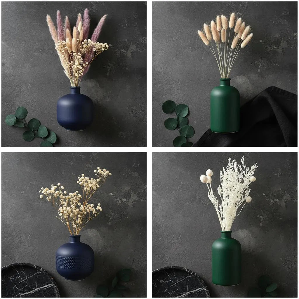 Dried Pampas Grass Bouquet | Bunny Tails Billy Balls Boho Wedding Decor Vase Filler Gift