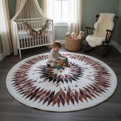 Geometric circle rug, view 9
