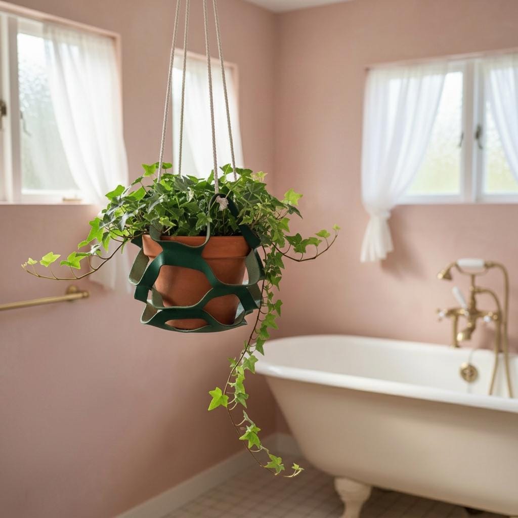 Leather Plant Hanger Hanging Planter Boho Home Decor Macrame Wall Pot Holder Gift