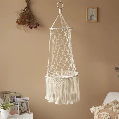 Macrame Cat Hammock – Handmade Fringe Hanging Bed, Boho Pet Decor, Cat Lover Gift