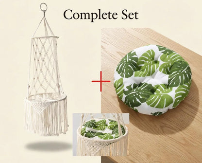 Macrame Cat Hammock – Handmade Fringe Hanging Bed, Boho Pet Decor, Cat Lover Gift