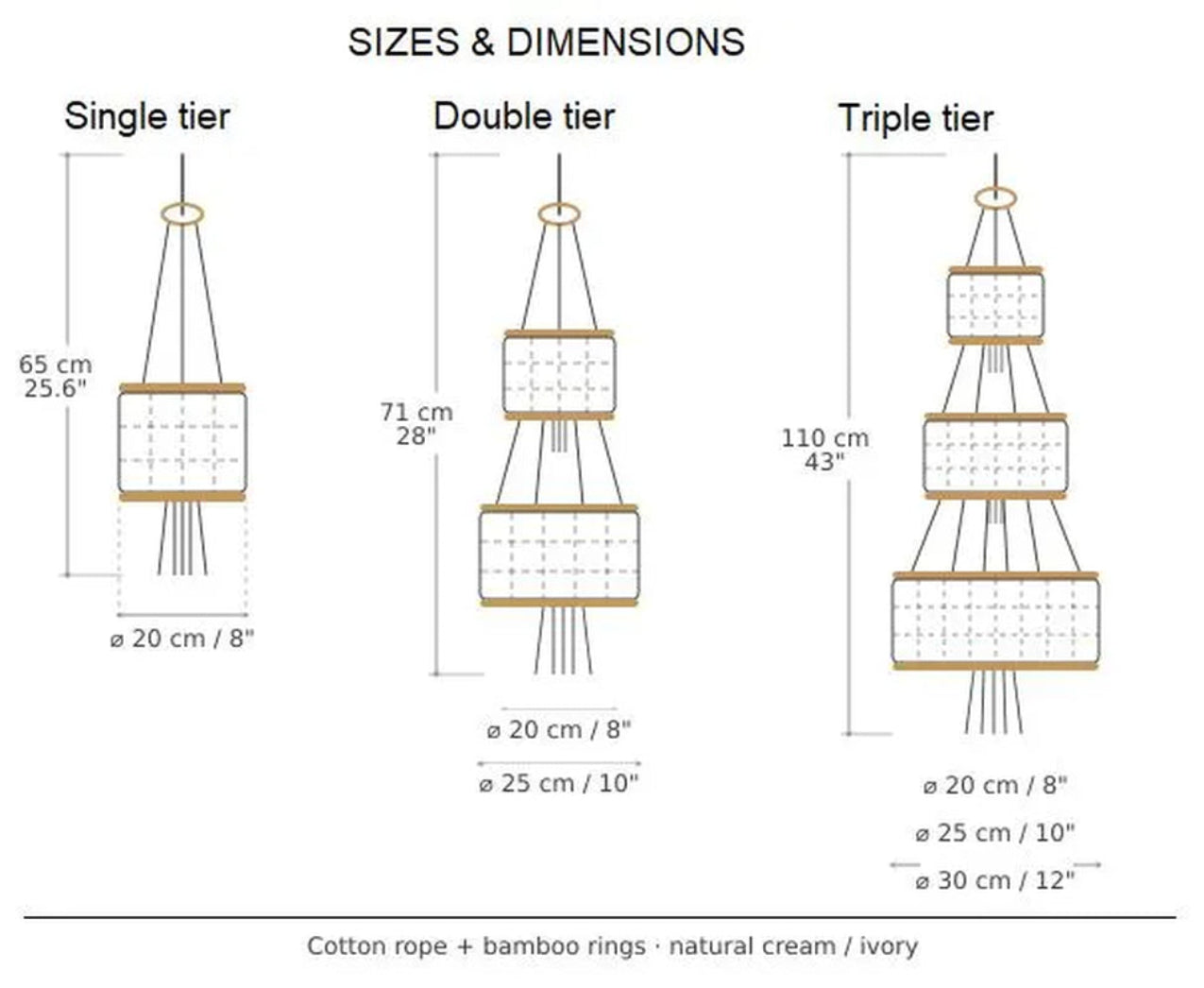 Macrame Tiered Fruit Hammock | Boho Kitchen Storage | Handmade Veggie Organizer 1 2 3 Tier